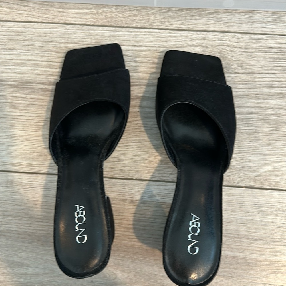 Black leather shoes